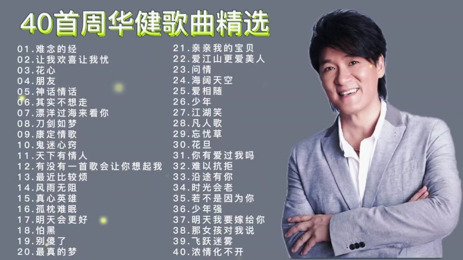 周华健粤语歌精选集：首首经典，总有一首触动你的心弦！