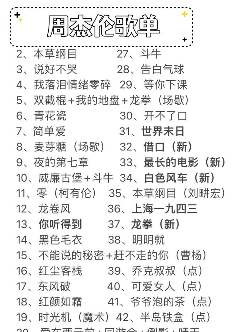 周杰伦的所有歌曲哪里能听？这个超全歌单赶紧收藏！