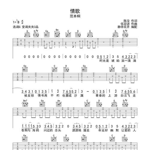 半情歌的吉他谱难不难？新手也能学会的简单弹唱教程！