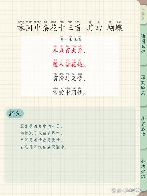 蝴蝶吟讲的是什么故事？深入解读这首诗的意境美！