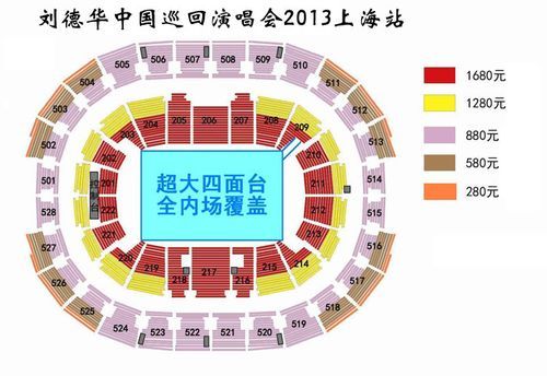 2007刘德华成都演唱会票价及座位图全解析