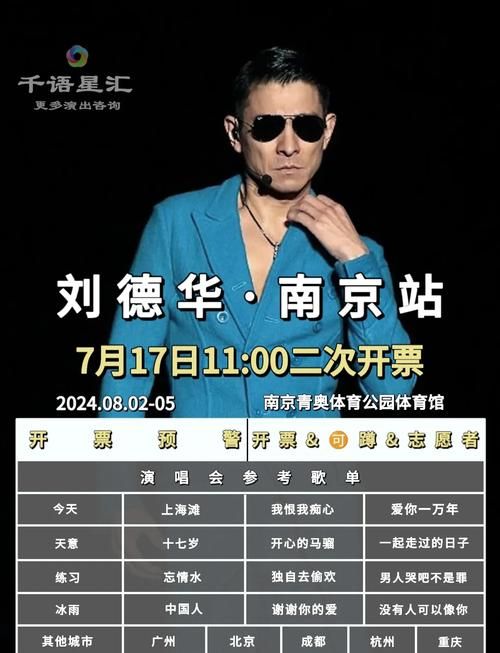 2013刘德华南京演唱会歌单大全经典曲目盘点