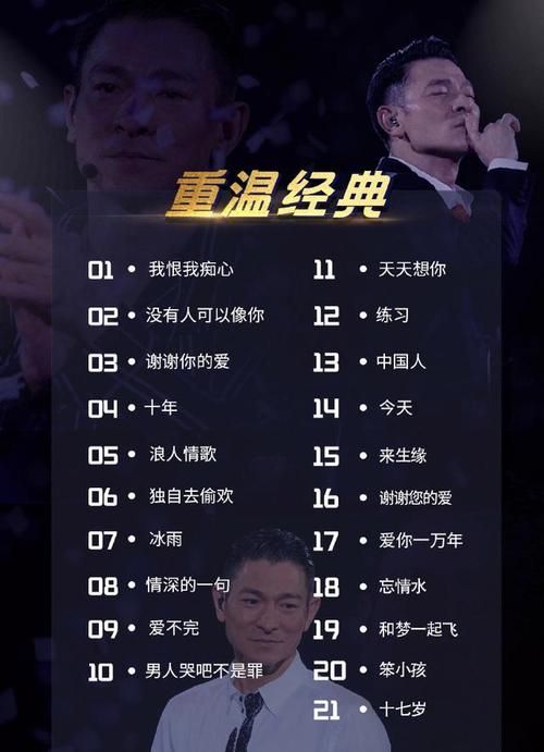 2019刘德华演唱会歌单曝光这些金曲必唱