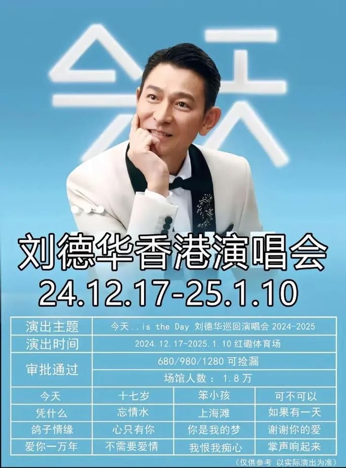 刘德华99年红馆演唱会歌单盘点 每一首都是青春记忆