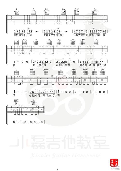 刘德华流浪吉他谱原版编配 带前奏间奏尾奏