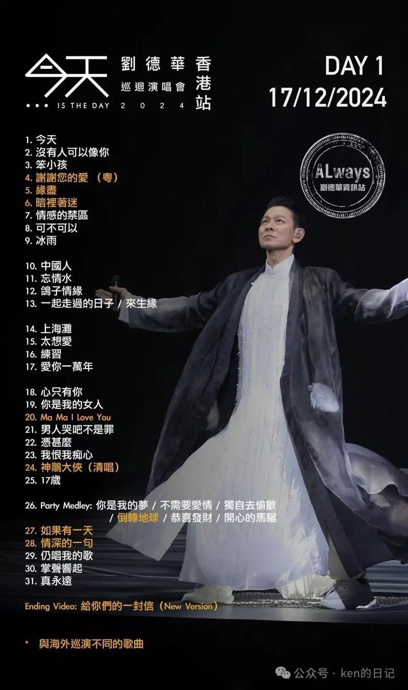 刘德华海口演唱会歌单大揭秘与经典回顾