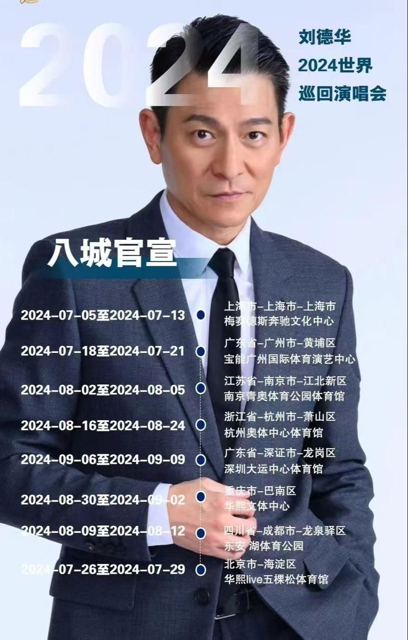 刘德华演唱会2023举办城市有哪些快来看看有没有你家