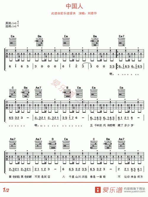 刘德华的中国人歌曲歌词解析 每一句都充满力量