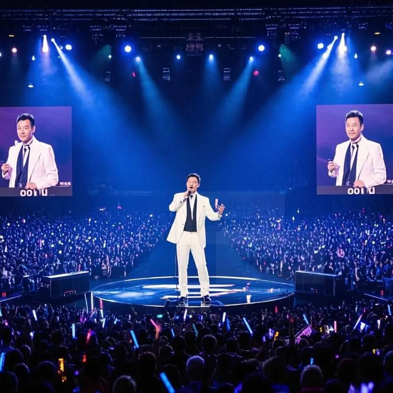 华d模仿张学友演唱会现场观众掌声不断