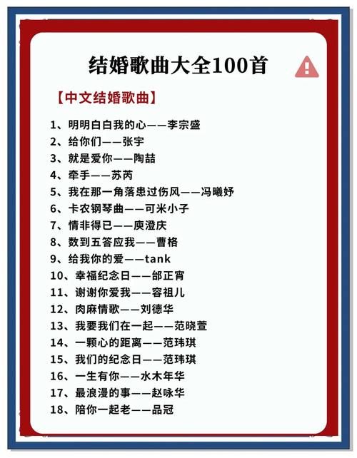 婚礼现场放什么歌张学友适合婚礼的歌清单分享