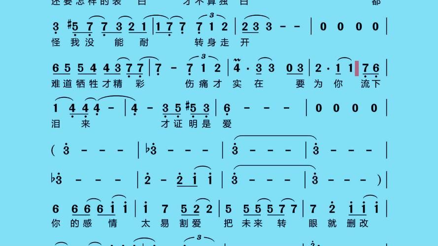 学弹张学友经典歌曲 简谱带歌词版完整分享
