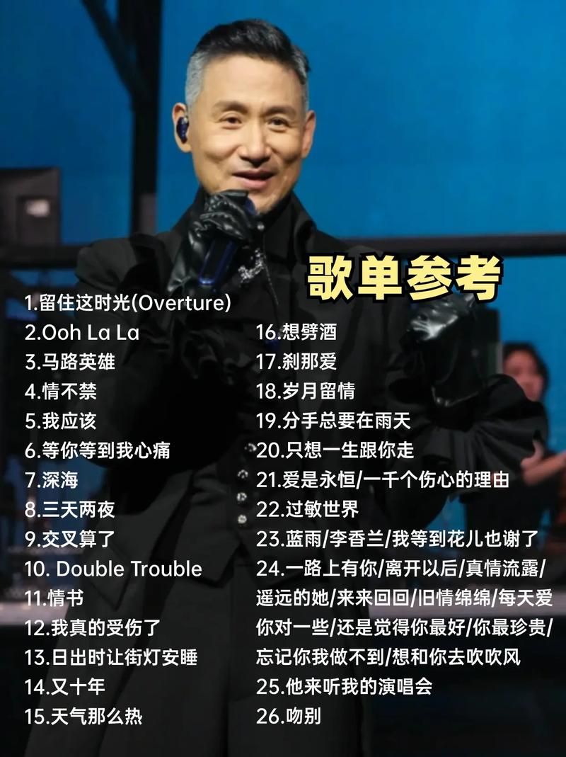 张学友9月演唱会歌单曝光 这些经典歌曲你会唱吗