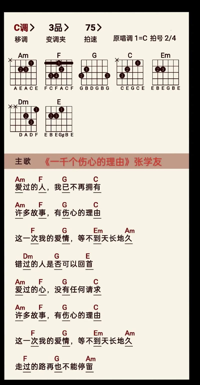 张学友一千个伤心的理由歌词解析情感深度