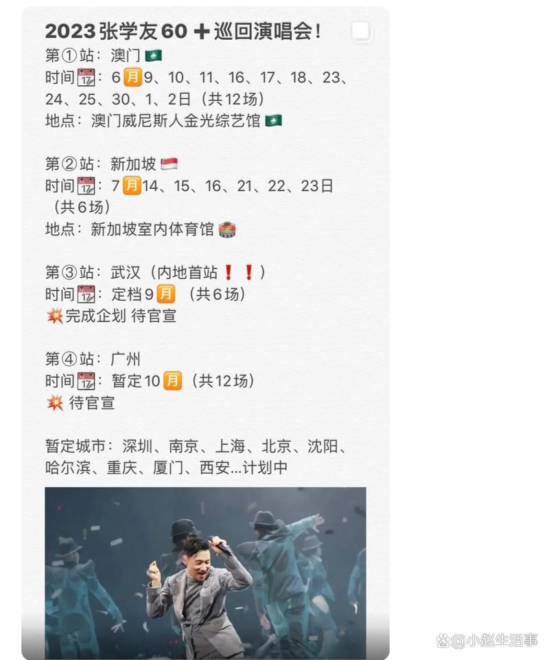 张学友在哪里开演唱会今年这些城市都能看到