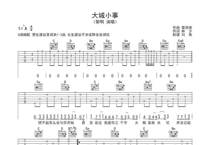 张学友大城小事歌词解析背后的故事