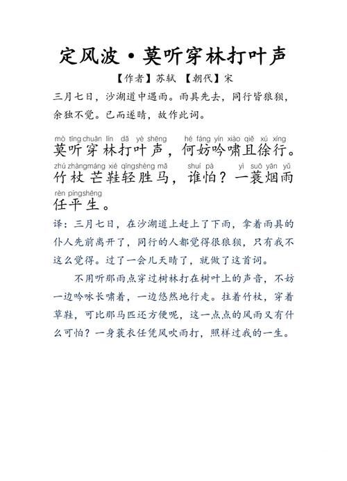 张学友定风波歌词解析 经典老歌背后的故事