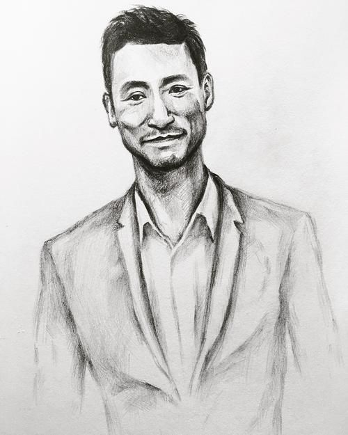 张学友简笔画步骤 零基础也能轻松学会