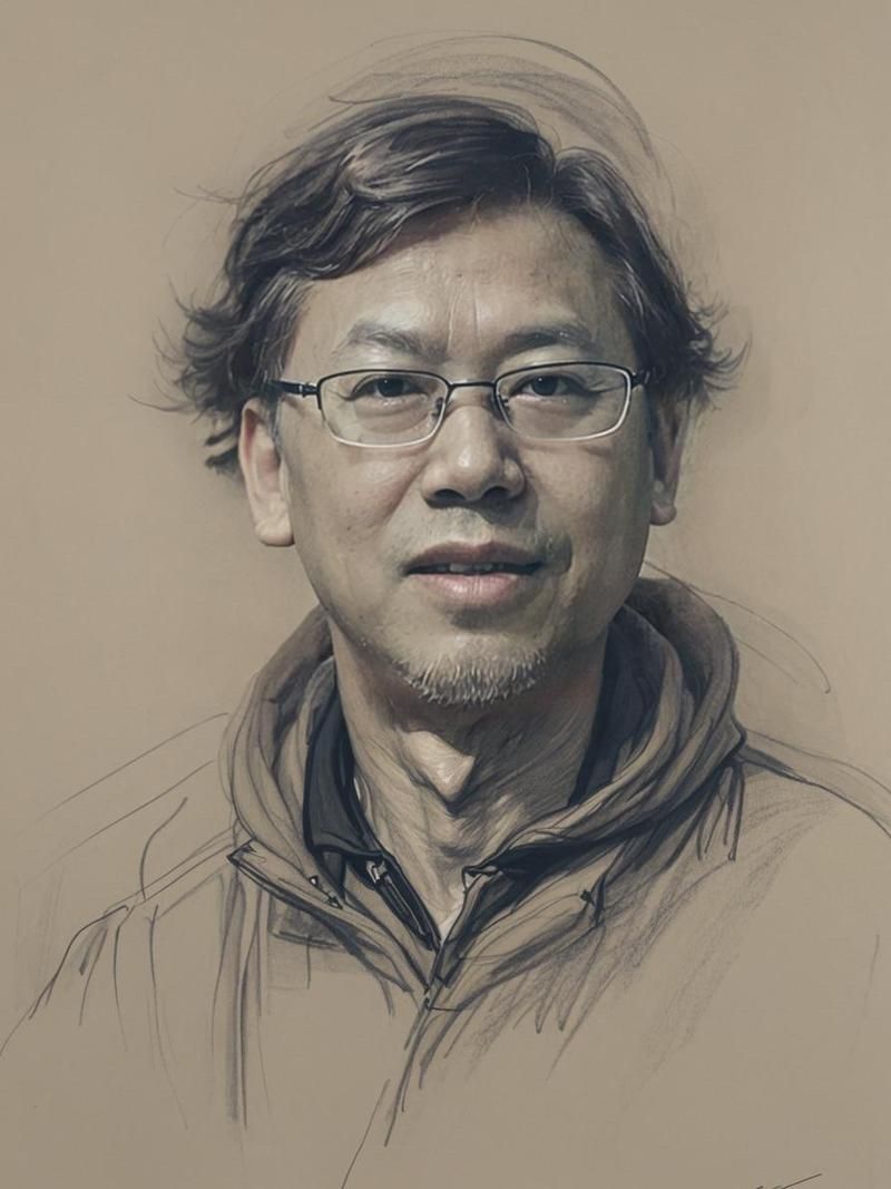 张学友素描画像手把手教你画明星肖像
