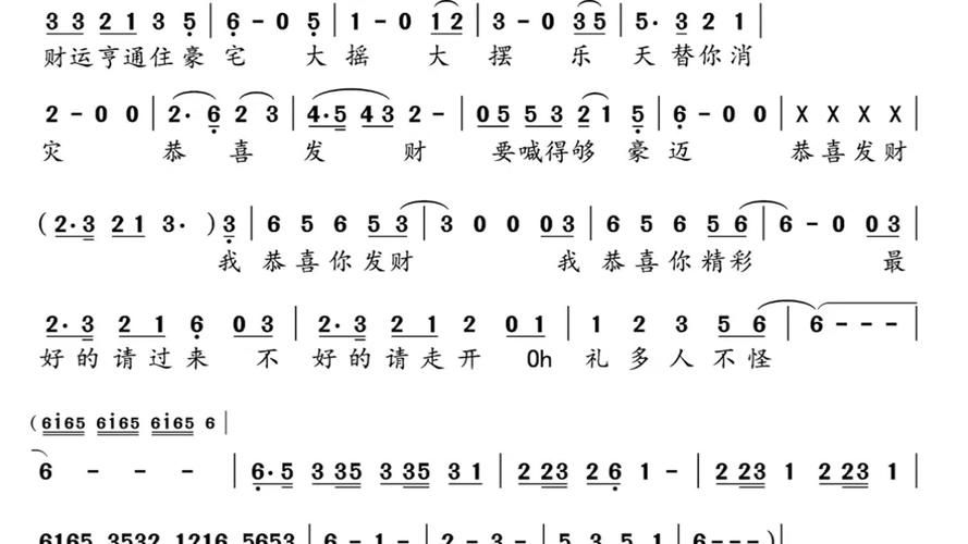 恭喜发财刘德华简谱完整版 轻松学会弹奏新年神曲
