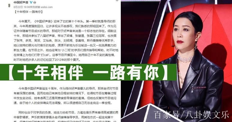 那英是好声音股东吗揭秘她与节目的真实关系