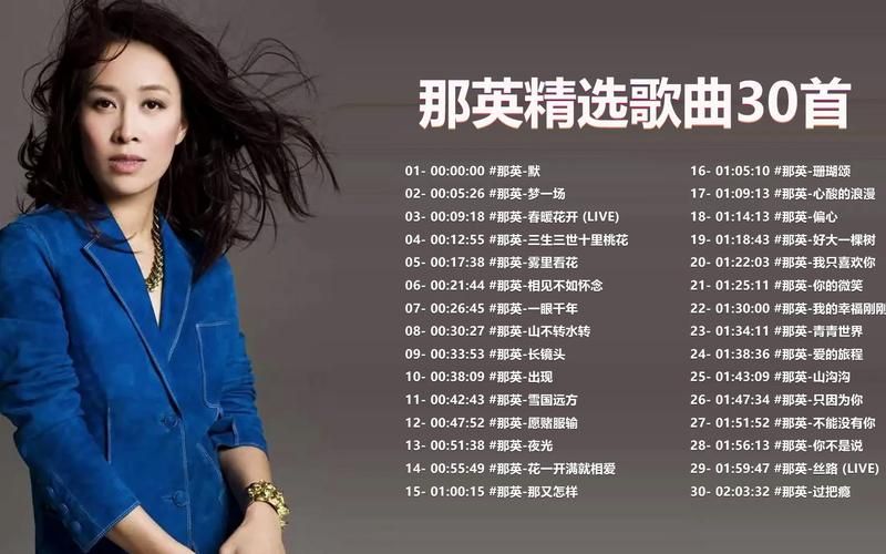 那英歌曲大全最新整理 包含所有专辑热门单曲