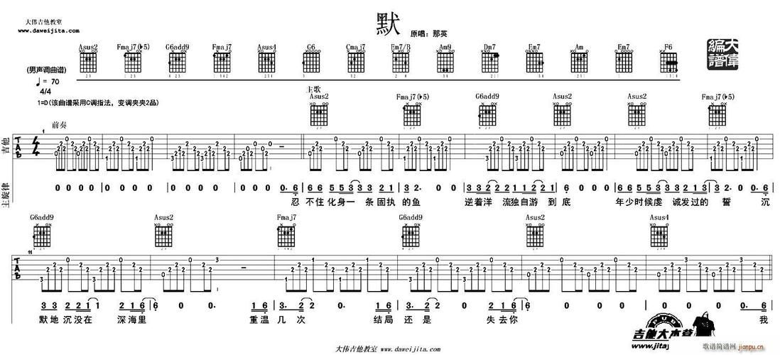 那英歌曲默简谱详细解析适合自学练习