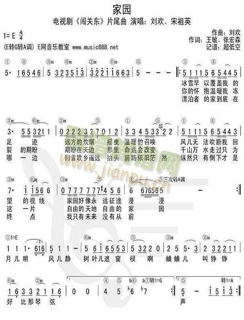 刘欢家园歌曲