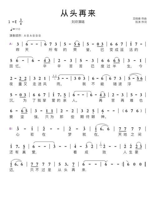 刘欢简歌曲